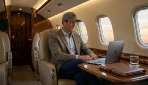 Luxury private jet interior