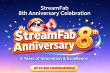 StreamFab Celebrates 8th Anniversary: 80+ Million Users, 100+ Million Downloads, Still Streaming
