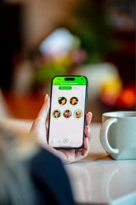 Écran de l’application affichant un arbre généalogique