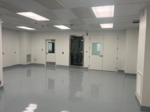Interior view of high-potency manufacturing suite used in the manufacture of sustained release dosage forms including complex generics