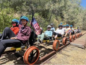 Russian River Railbike riders ready to depart