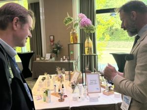 Attendees testing CHOICE Awards finalist products at the INNOCOS demonstration area