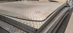 Sanhe Steel Checkered Plate stacked for flooring, walkways, stairs, and industrial use