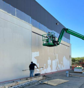 Ponce’s Quality Painting Inc. performing professional commercial exterior painting and asset preservation on a multi-family building in Visalia, CA.