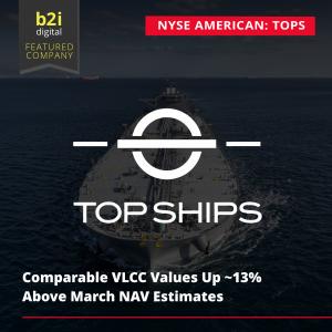 TOP Ships reported uninterrupted cash flows from the M/T Legio X during the Strait of Hormuz disruption and noted a 13% increase in comparable VLCC values.