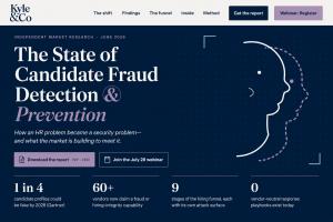 Candidate fraud has moved beyond résumé embellishment and interview coaching Hero image from Kyle & Co.'s Candidate Fraud Detection & Prevention research landing page featuring the report title,