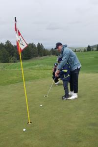 Justin and Adam Golfing