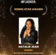 Natalie Jean Wins 'Rising Star Award' at Influencer Magazine Awards 2026