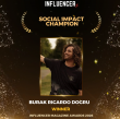 Burak Ricardo Dogru Wins 'Social Impact Champion' at Influencer Magazine Awards 2026