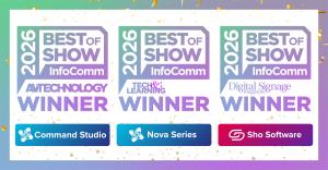 Best of Show InfoComm 2026: Clear Touch's Command Studio (AVTechnology), Clear Touch's 6000 Nova Series (Tech & Learning), Clear Digital's Sho Software (Digital Signage)