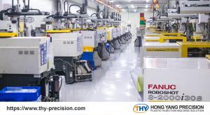 THY Precision medical injection molding facility featuring FANUC ROBOSHOT electric injection molding machines for precision medical components manufactured in ISO-certified cleanroom environments.