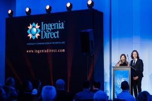 Gianni Buonsante presenting Ingenia Direct on stage in Warsaw.