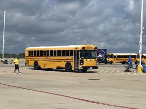 Shaina Martin competing during the NSTA School Bus Driver International Safety Competition