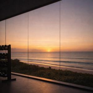 The gym at the Leela vida Fitness center in Barbados