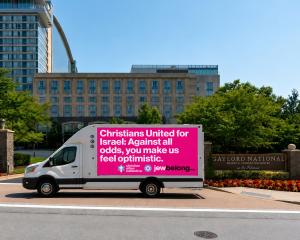 JewBelong CUFI Truck Billboard 2