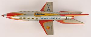 Rare Silver Space Ship X-7