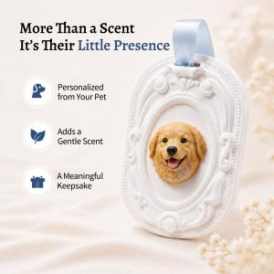 For years, the standard pet memorial gift has been a garden statue, an engraved stone, or a photo frame that sits on a shelf and eventually gets forgotten Custom pet aroma stone made from a dog photo, personalized pet memorial keepsake by SnapFig