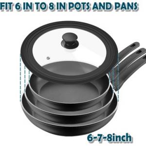 BIDOTAMU Universal Pot Lid Multi Size Fit For Pots And Pans