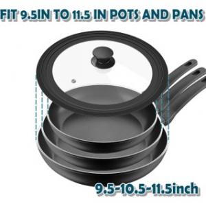BIDOTAMU Heat Resistant Silicone Pot Lid 9.5 To 11.5 Inch Fit