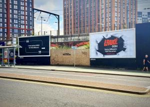 Two 48-sheet billboards on York Street show a genuine £650 customer quote alongside the £325 rate charged for the same site, in a campaign challenging pricing practices in the out-of-home industry