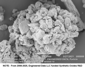 Scanning Electron Microscope view of Accel-O-Rust Nanoporous Fe2O3