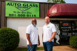 A cracked windshield can quickly disrupt an entire day Auto Glass Genie owners outside their Little Rock headquarters.