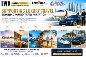 Premium chauffeur-driven Cadillac Lyriq, Cadillac XTS and luxury SUVs for executive transportation by Enroutz.com, a member of LimousineWorldwide.Directory and LimousineAssociation.International.