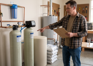 water filter softener combo