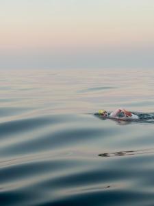 Maya Merhige swimming the North Channel