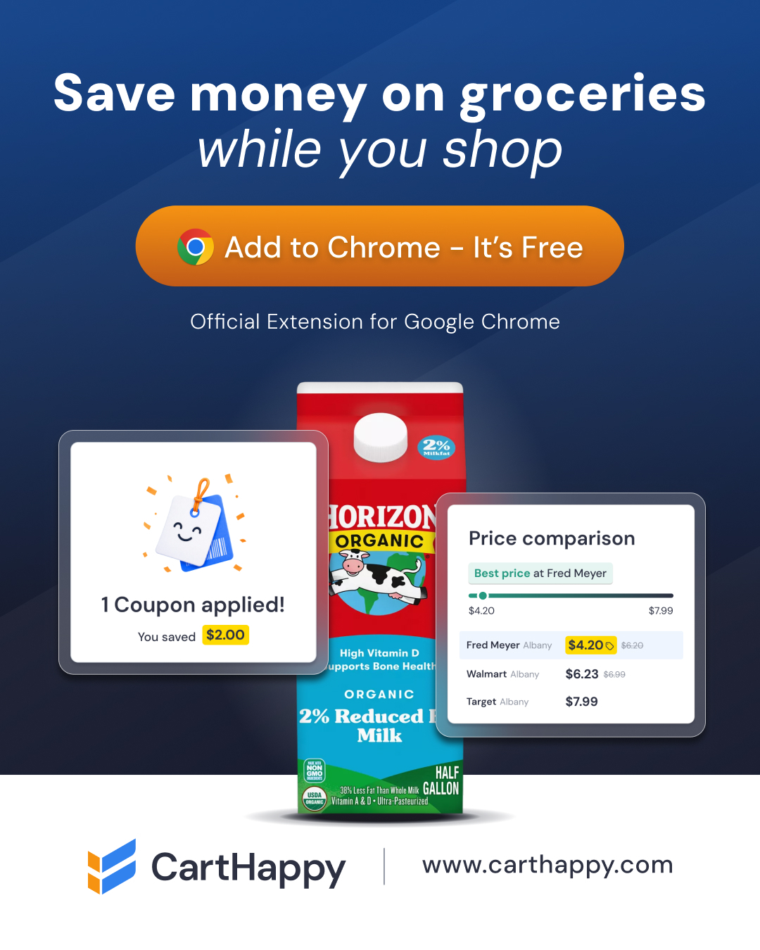CartHappy Launches Free Chrome Extension That Compares Grocery Prices Across Stores Nationwide