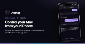 RedZen (Red Zen Cloud LLC) has released Aether, an AI agent that carries out spoken or typed requests on a Mac from a paired iPhone Aether app on iPhone controlling a Mac by voice — RedZen AI engineering studio