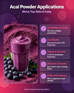 Demeterherb Acai Berry Powder Benefits Infographic