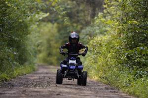 Blue FRP FA40-NEO retro 40cc four-wheeler for kids ages 6–12