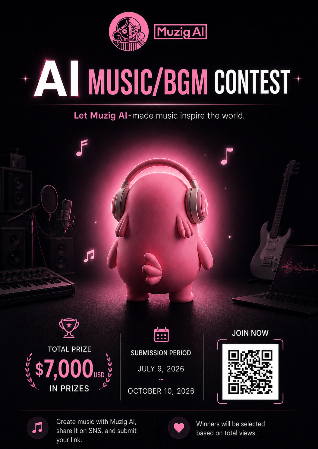 Muzig AI Launches $7,000 AI Music Contest, Ushering In ‘An Era Where Anyone Can Become a Music Creator’