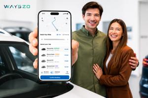 Passengers using Wayszo travel app to arrange a Dublin Airport taxi transfer