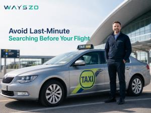 Professional taxi driver with Wayszo vehicle providing reliable airport transfer service