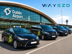 Wayszo vehicles ready for pre-booked Dublin Airport taxi transfers outside Dublin Airport