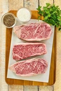 Kansas City Strip Steak from Brasstown Beef in North Carolina