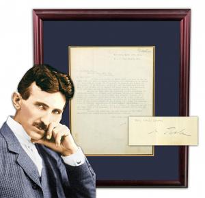 A one-page typed letter signed by Nikola Tesla regarding wireless telegraphy; a Marilyn Monroe signed presentation from the “Gentlemen Prefer Blondes” era; and a Bruce Lee and Van Williams co-signed program from the 1967 International Karate Championships in California are a few expected top lots in University Archives’ online-only Rare Autographs, Manuscripts, Books & Photographs auction scheduled for Wednesday, July 28 Nikola Tesla typed letter, signed and dated March 16, 1901, addressed to electrical engineer Robert Ten Eyck Lozier, regarding Tesla’s hopes for establishing wireless communication with Europe. Estimate: $15,000-$20,000