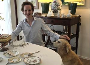 Felix Nikolas Prehn and Winston, his golden retriever and co-host on YouTube