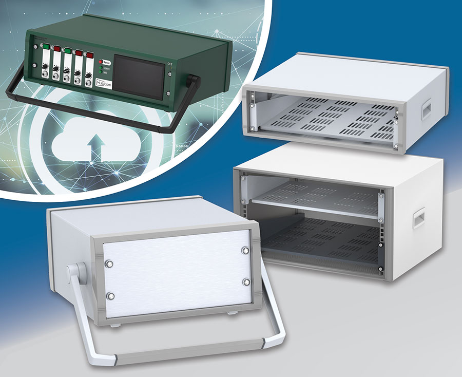 Choice of Canting Options for METCASE’s INSTRUMET 19″/10.5″ Rack Enclosures