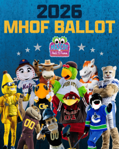 The Mascot Hall of Fame just announced that fan voting for the Class of 2026 is now open! Fans can vote online at mascothalloffame 2026 Mascot Hall of Fame Ballot
