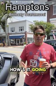 Khan Journey interviews Anthony Scaramucci on Main Street in Southampton during SOCIAL8's Hamptons launch. The viral video topped 650,000 views in 48 hours.
