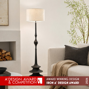 The A' Design Award has announced Artemis, a floor lamp designed by Attiq Ahmed, as a winner of the Iron A' Design Award in the Lighting Products and Fixtures Design category Artemis by Attiq Ahmed