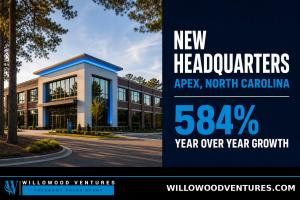 Willowood Ventures new headquarters Apex North Carolina 584 percent growth