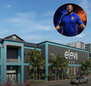 Big Chicken and Elev8 Fun partnership announcing the expansion of Shaquille O'Neal's restaurant concept to Florida indoor adventure parks.