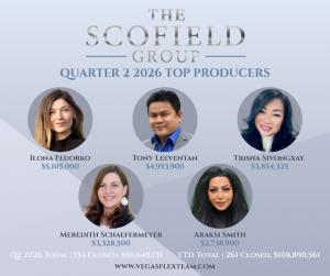Scofield Group proudly announces its Quarter 2 and June 2026 Top Producers while celebrating another milestone year of growth following recognition by RealTrends Verified as the No Q2 2026 Top Producers