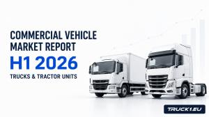 Truck1 has released its H1 2026 Commercial Vehicle Market Data Report, analysing active marketplace listings for used trucks and tractor units in Europe Truck1 H1 2026 Commercial Vehicle Market Data Report