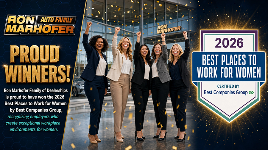Ron Marhofer Family of Dealerships Named One of the 2026 Best Places to Work for Women
