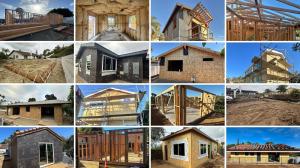 Construction progress for 16 ADUs across San Diego County